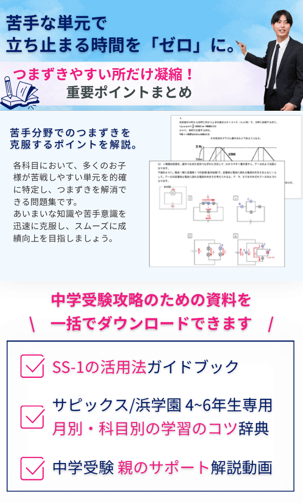 SS-1パンフ基本セットと塾別小冊子をお届け