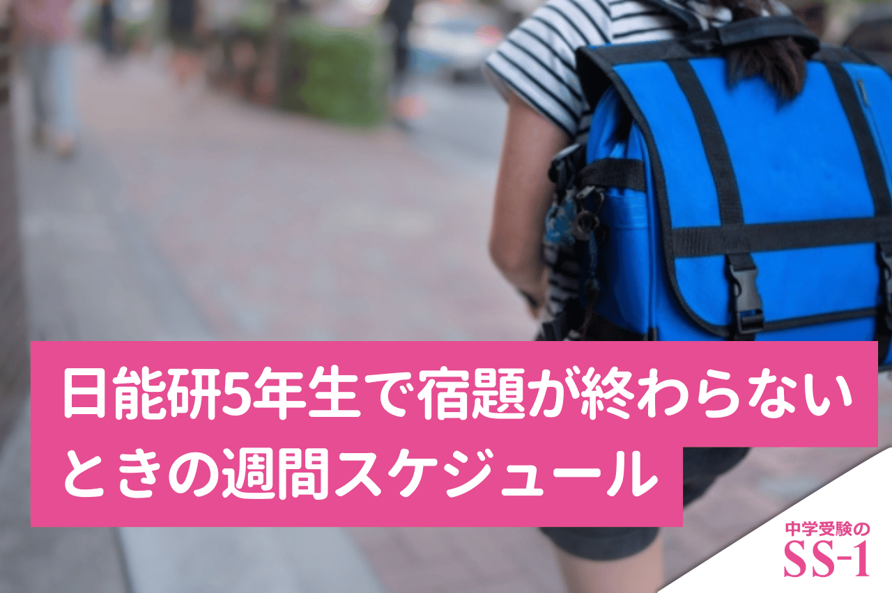 日能研5年生で宿題が終わらないときの週間スケジュール｜栄冠への道・育成テストの回し方